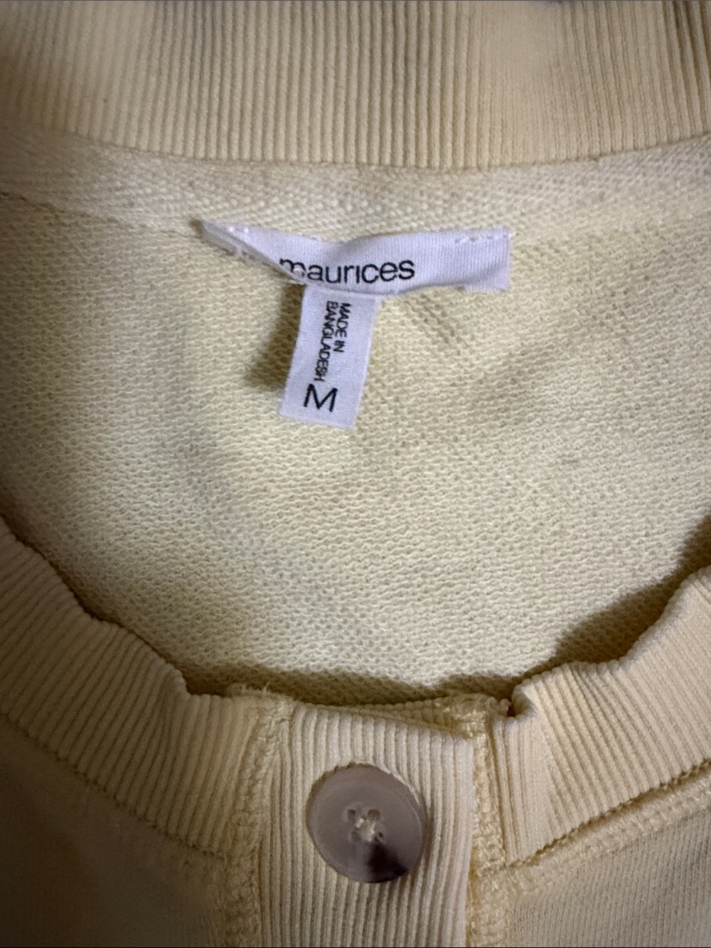Maurices Yellow Button-Front Cardigan - Picture 2 of 5
